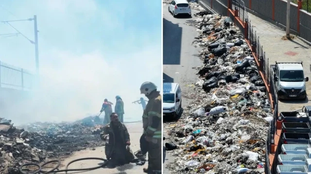 egenin incisi izmir koskuca bir acik hava coplugune dondu sanayi sitesindeki copler yangina sebep oldugu icin esnaf yakmaya basladi pGWgvY1w